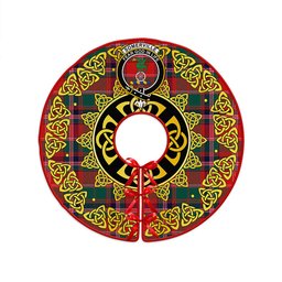 ScotsTee Shop Scottish Somerville Modern Clan Crest Tartan Christmas Tree Skirt Golden Celtic Heritage