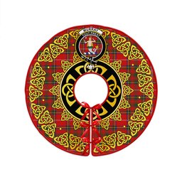 ScotsTee Shop Scottish Murray Plaid Artifact Modern Clan Crest Tartan Christmas Tree Skirt Golden Celtic Heritage