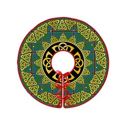 ScotsTee Shop Scottish Snodgrass Ancient Clan Crest Tartan Christmas Tree Skirt Golden Celtic Heritage