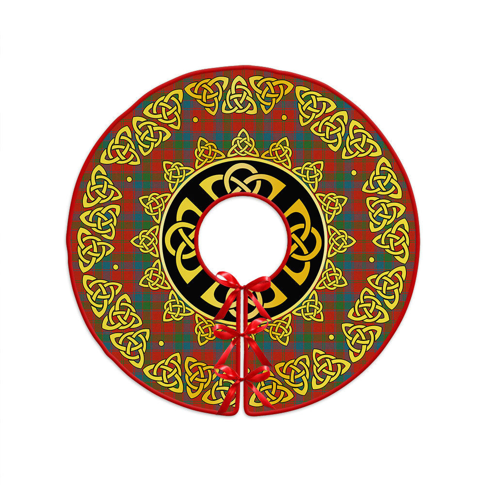 ScotsTee Shop Scottish Robertson Ancient Clan Crest Tartan Christmas Tree Skirt Golden Celtic Heritage
