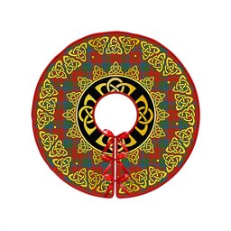 ScotsTee Shop Scottish Robertson Ancient Clan Crest Tartan Christmas Tree Skirt Golden Celtic Heritage