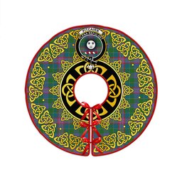 ScotsTee Shop Scottish Pitcairn Hunting Ancient Clan Crest Tartan Christmas Tree Skirt Golden Celtic Heritage