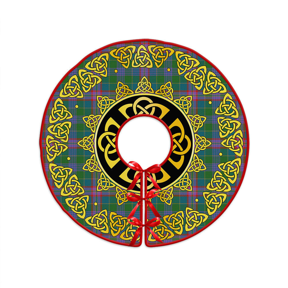 ScotsTee Shop Scottish Pitcairn Hunting Ancient Clan Crest Tartan Christmas Tree Skirt Golden Celtic Heritage