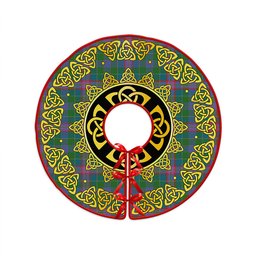 ScotsTee Shop Scottish Pitcairn Hunting Ancient Clan Crest Tartan Christmas Tree Skirt Golden Celtic Heritage