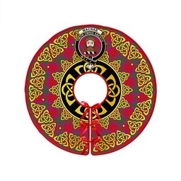 ScotsTee Shop Scottish MacNab Modern Clan Crest Tartan Christmas Tree Skirt Golden Celtic Heritage