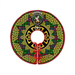 ScotsTee Shop Scottish McGeachie Clan Crest Tartan Christmas Tree Skirt Golden Celtic Heritage