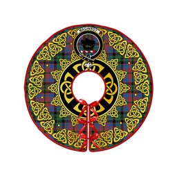 ScotsTee Shop Scottish MacInroy Ancient Clan Crest Tartan Christmas Tree Skirt Golden Celtic Heritage