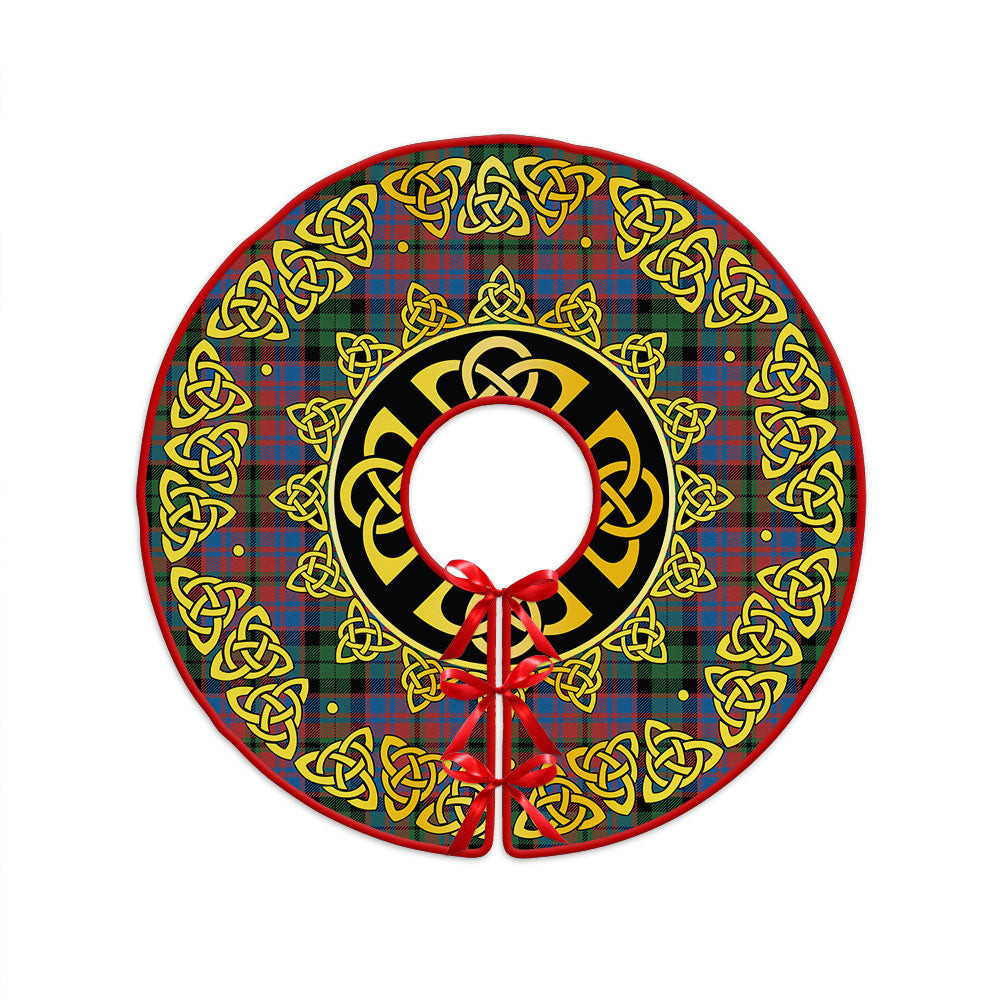 ScotsTee Shop Scottish MacInroy Ancient Clan Crest Tartan Christmas Tree Skirt Golden Celtic Heritage