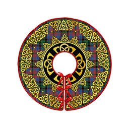 ScotsTee Shop Scottish MacInroy Ancient Clan Crest Tartan Christmas Tree Skirt Golden Celtic Heritage