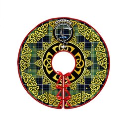 ScotsTee Shop Scottish MacKellar Modern Clan Crest Tartan Christmas Tree Skirt Golden Celtic Heritage