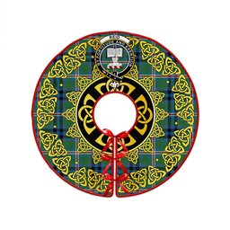 ScotsTee Shop Scottish Reid (Mill City) Ancient Clan Crest Tartan Christmas Tree Skirt Golden Celtic Heritage