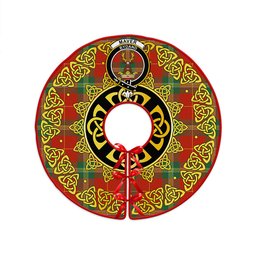 ScotsTee Shop Scottish Maver Modern Clan Crest Tartan Christmas Tree Skirt Golden Celtic Heritage