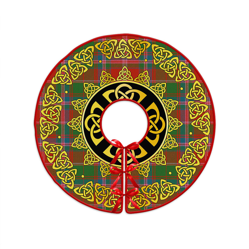 ScotsTee Shop Scottish Somerville Ancient Clan Crest Tartan Christmas Tree Skirt Golden Celtic Heritage
