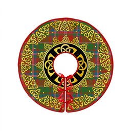ScotsTee Shop Scottish Somerville Ancient Clan Crest Tartan Christmas Tree Skirt Golden Celtic Heritage