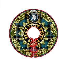 ScotsTee Shop Scottish Ramsay Blue Ancient Clan Crest Tartan Christmas Tree Skirt Golden Celtic Heritage