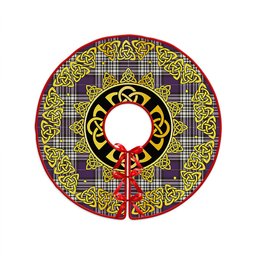 ScotsTee Shop Scottish Napier Weathered Clan Crest Tartan Christmas Tree Skirt Golden Celtic Heritage
