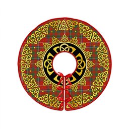 ScotsTee Shop Scottish Murray Plaid Artifact Ancient Clan Crest Tartan Christmas Tree Skirt Golden Celtic Heritage