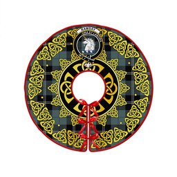 ScotsTee Shop Scottish Ramsay Blue Weathered Clan Crest Tartan Christmas Tree Skirt Golden Celtic Heritage