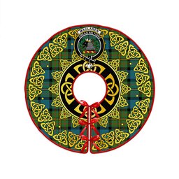 ScotsTee Shop Scottish MacLaren Ancient Clan Crest Tartan Christmas Tree Skirt Golden Celtic Heritage