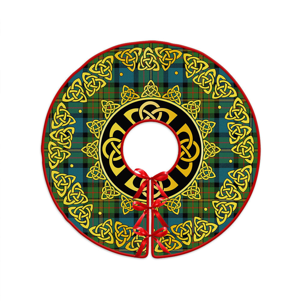 ScotsTee Shop Scottish MacLaren Ancient Clan Crest Tartan Christmas Tree Skirt Golden Celtic Heritage