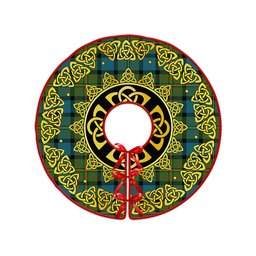 ScotsTee Shop Scottish MacLaren Ancient Clan Crest Tartan Christmas Tree Skirt Golden Celtic Heritage