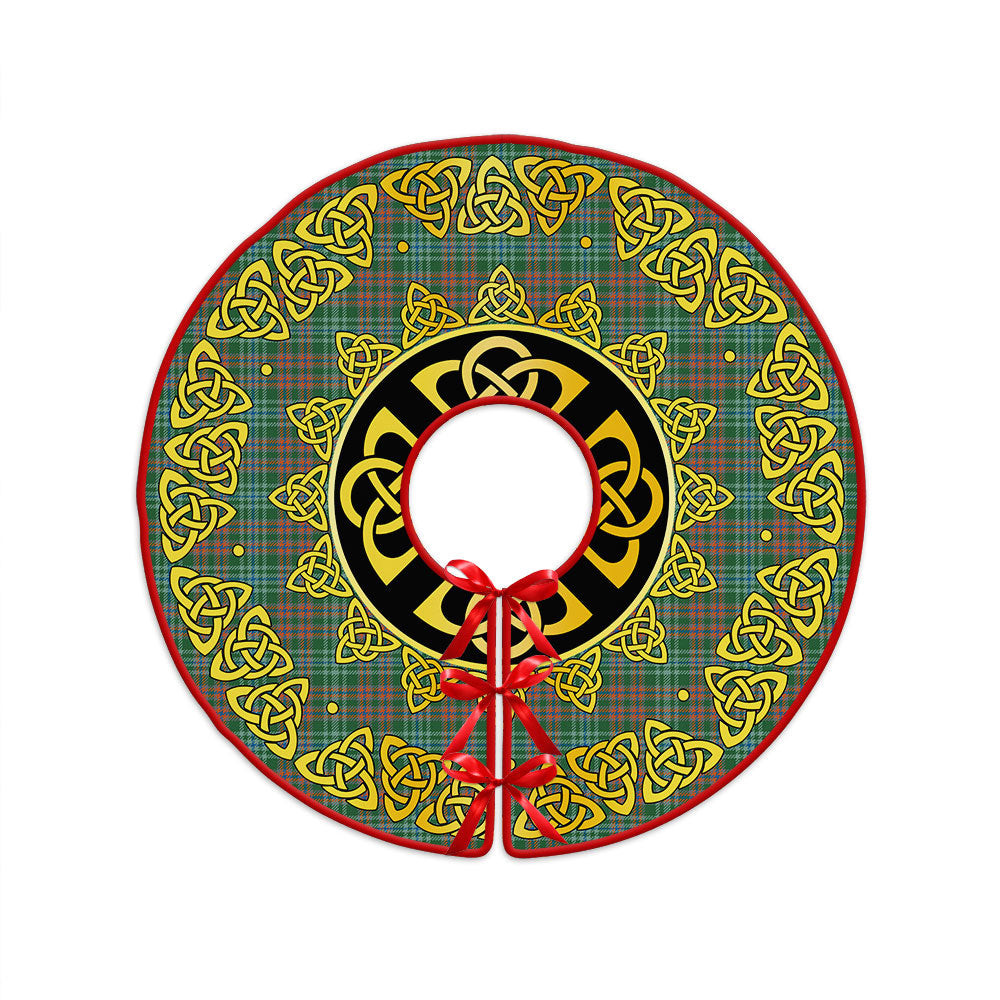 ScotsTee Shop Scottish Ralston US Ancient Clan Crest Tartan Christmas Tree Skirt Golden Celtic Heritage