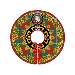 ScotsTee Shop Scottish Ruthven Ancient Clan Crest Tartan Christmas Tree Skirt Golden Celtic Heritage