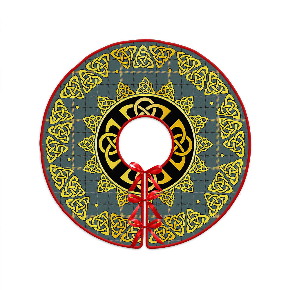 ScotsTee Shop Scottish Pearson Weathered Clan Crest Tartan Christmas Tree Skirt Golden Celtic Heritage