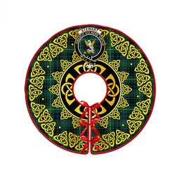 ScotsTee Shop Scottish Stewart Hunting Modern Clan Crest Tartan Christmas Tree Skirt Golden Celtic Heritage
