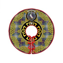 ScotsTee Shop Scottish Porteous Weathered Clan Crest Tartan Christmas Tree Skirt Golden Celtic Heritage
