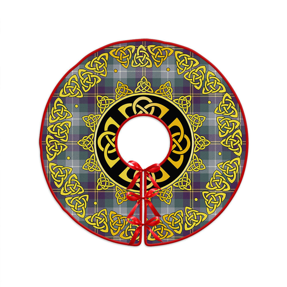 ScotsTee Shop Scottish Porteous Weathered Clan Crest Tartan Christmas Tree Skirt Golden Celtic Heritage