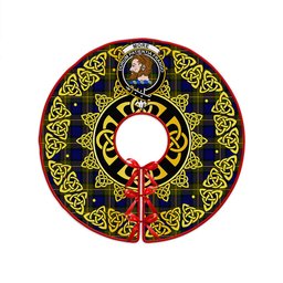 ScotsTee Shop Scottish More (Muir) Clan Crest Tartan Christmas Tree Skirt Golden Celtic Heritage
