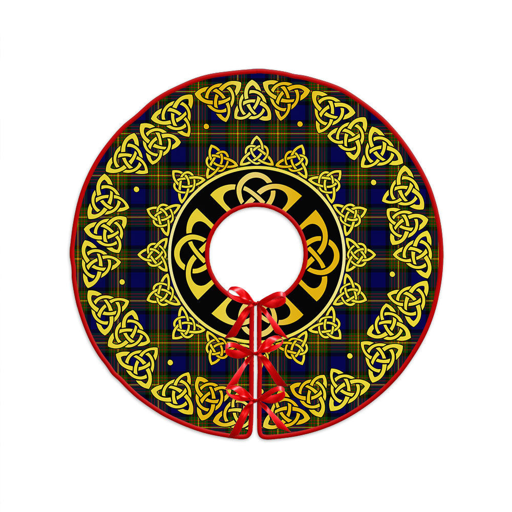 ScotsTee Shop Scottish More (Muir) Clan Crest Tartan Christmas Tree Skirt Golden Celtic Heritage