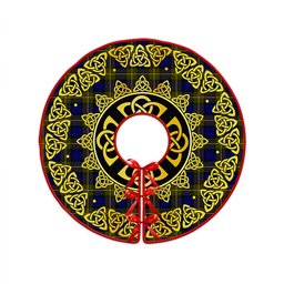 ScotsTee Shop Scottish More (Muir) Clan Crest Tartan Christmas Tree Skirt Golden Celtic Heritage