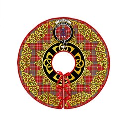 ScotsTee Shop Scottish Ogilvie Modern Clan Crest Tartan Christmas Tree Skirt Golden Celtic Heritage