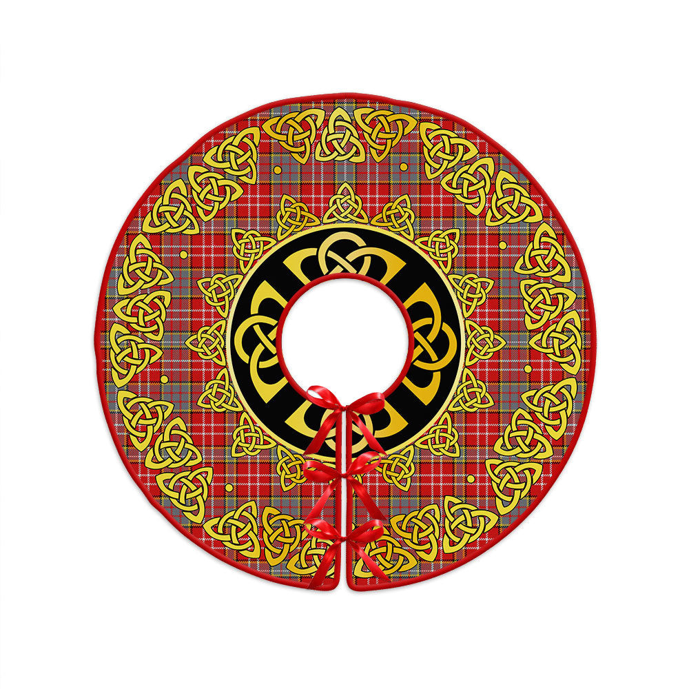 ScotsTee Shop Scottish Ogilvie Modern Clan Crest Tartan Christmas Tree Skirt Golden Celtic Heritage