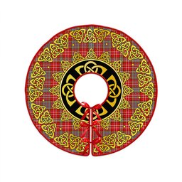 ScotsTee Shop Scottish Ogilvie Modern Clan Crest Tartan Christmas Tree Skirt Golden Celtic Heritage