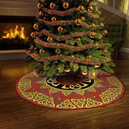 ScotsTee Shop Scottish Rose Ancient Clan Crest Tartan Christmas Tree Skirt Golden Celtic Heritage