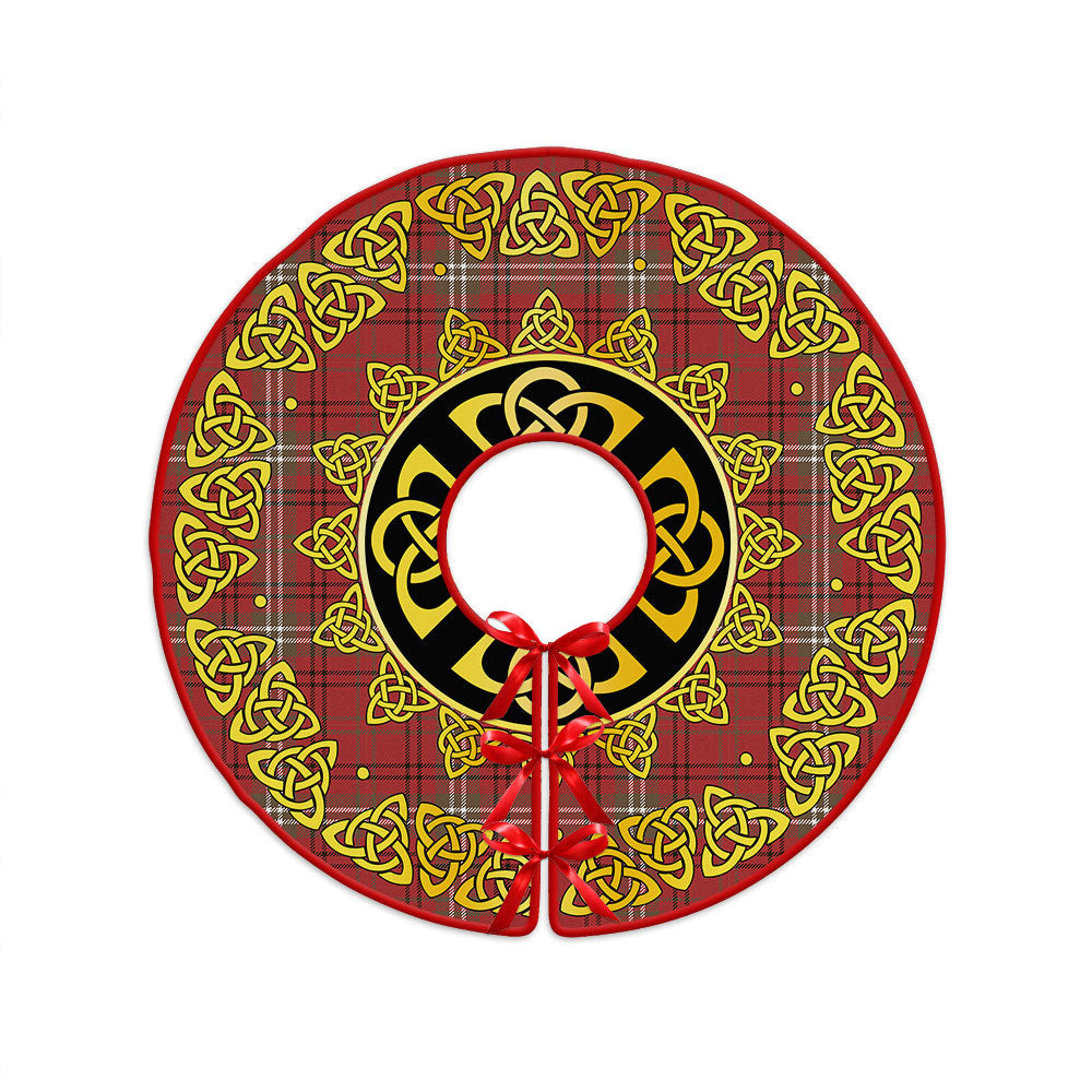 ScotsTee Shop Scottish Morrison Weathered Clan Crest Tartan Christmas Tree Skirt Golden Celtic Heritage