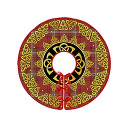 ScotsTee Shop Scottish Morrison Weathered Clan Crest Tartan Christmas Tree Skirt Golden Celtic Heritage