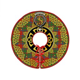 ScotsTee Shop Scottish MacKintosh Ancient Clan Crest Tartan Christmas Tree Skirt Golden Celtic Heritage