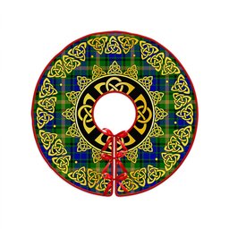 ScotsTee Shop Scottish Maitland Clan Crest Tartan Christmas Tree Skirt Golden Celtic Heritage