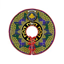 ScotsTee Shop Scottish Pringle Modern Clan Crest Tartan Christmas Tree Skirt Golden Celtic Heritage