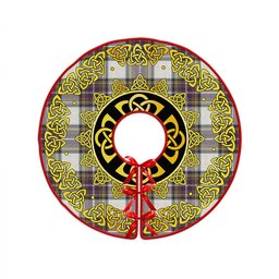ScotsTee Shop Scottish Richards (Pritchard) Weathered Clan Crest Tartan Christmas Tree Skirt Golden Celtic Heritage