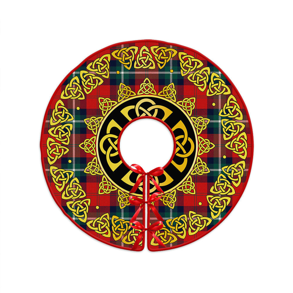 ScotsTee Shop Scottish Ruthven Modern Clan Crest Tartan Christmas Tree Skirt Golden Celtic Heritage