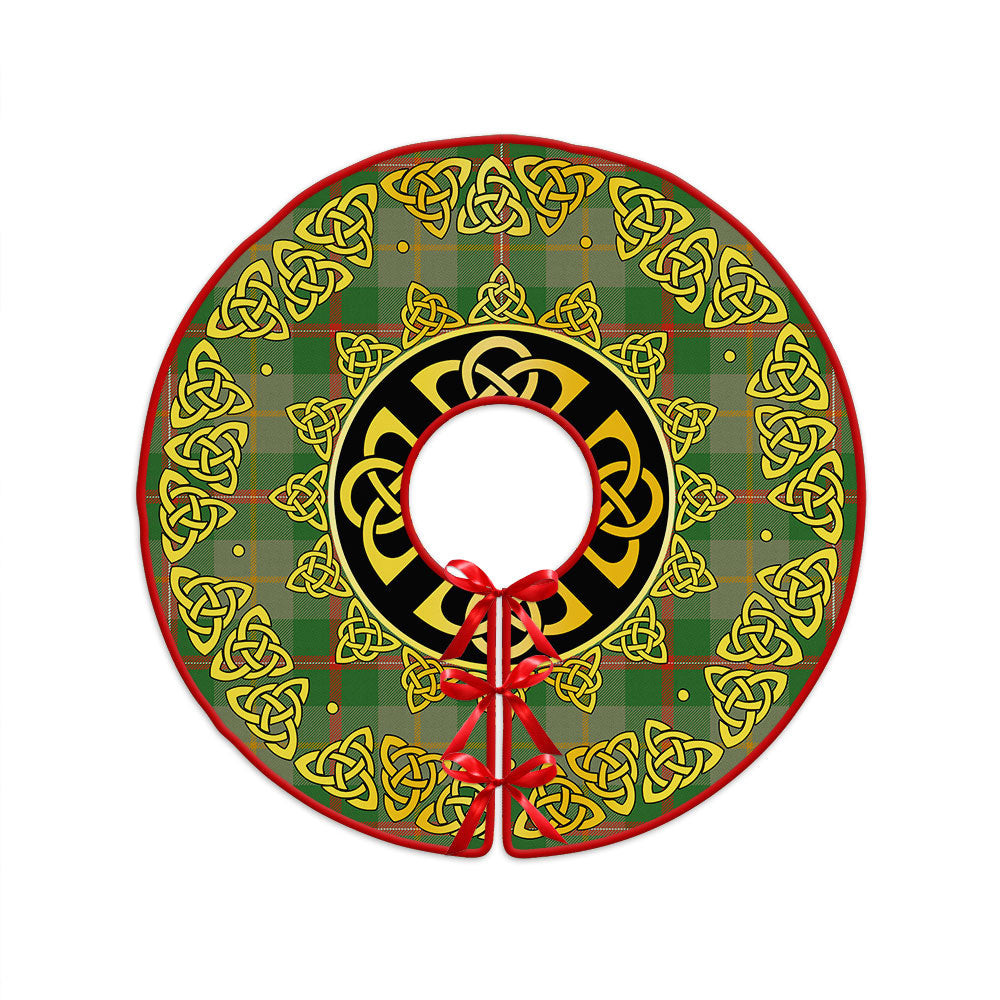 ScotsTee Shop Scottish Symington Ancient Clan Crest Tartan Christmas Tree Skirt Golden Celtic Heritage