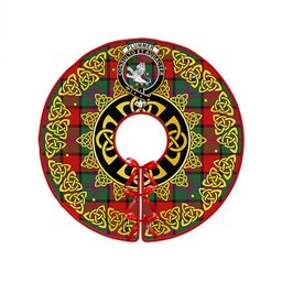 ScotsTee Shop Scottish Plummer Modern Clan Crest Tartan Christmas Tree Skirt Golden Celtic Heritage