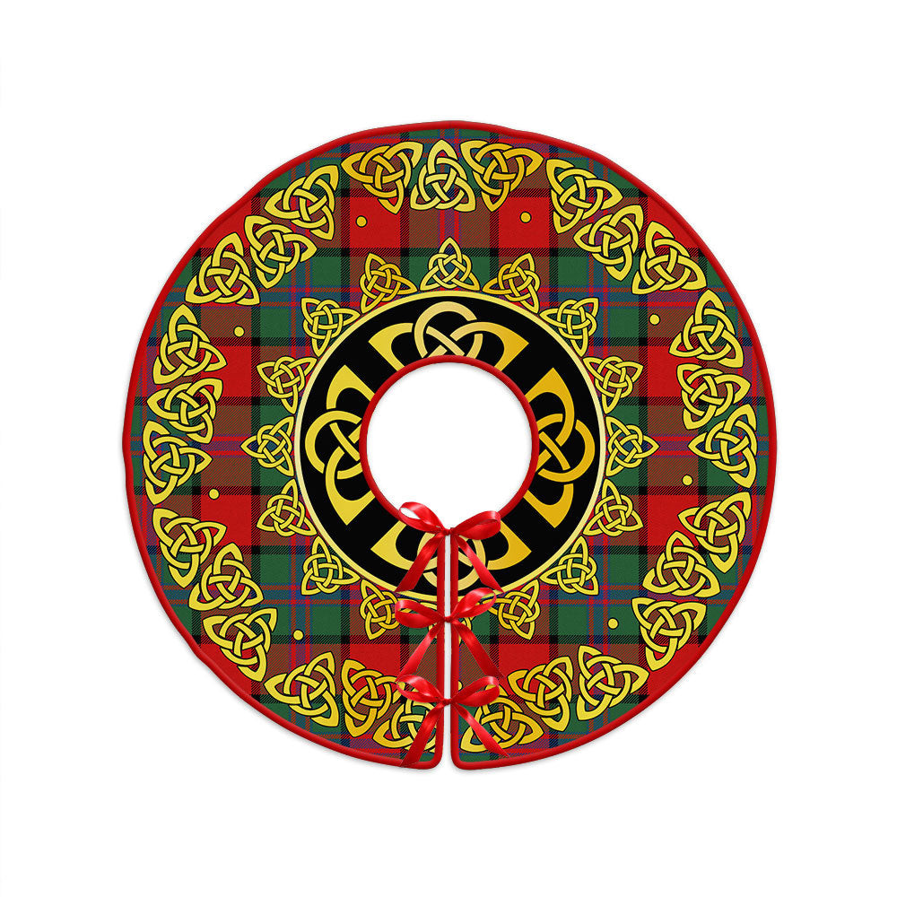 ScotsTee Shop Scottish Plummer Modern Clan Crest Tartan Christmas Tree Skirt Golden Celtic Heritage