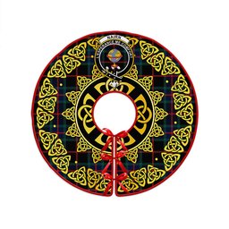 ScotsTee Shop Scottish Nairn Modern Clan Crest Tartan Christmas Tree Skirt Golden Celtic Heritage