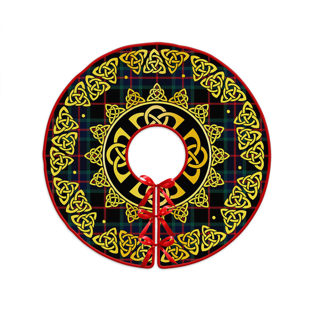 ScotsTee Shop Scottish Nairn Modern Clan Crest Tartan Christmas Tree Skirt Golden Celtic Heritage